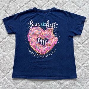 Simply Southern | Navy Blue “Love at First Bite” Donut tee | Size Small